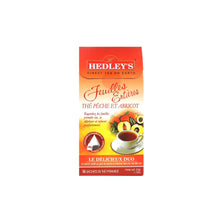 Load image into Gallery viewer, Hedley&#39;s Full Leaf Peach Apricot Tea - 16 Pyramid Tea Bags

