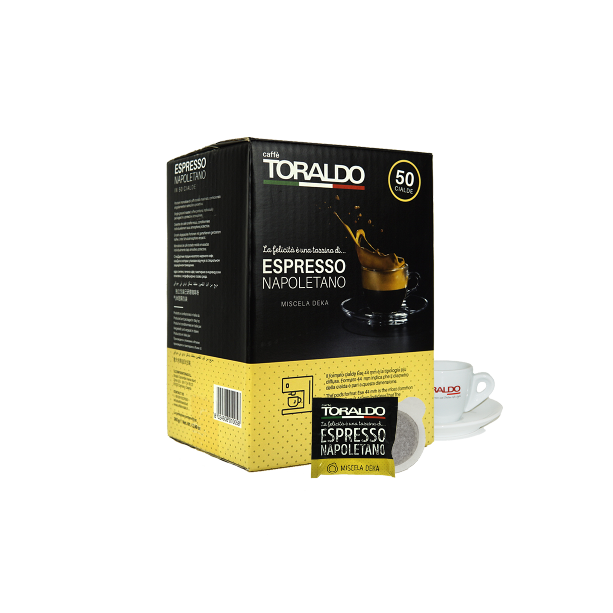 Caffe Toraldo - E.S.E. Pods - Decaffeinated Blend - Single Serve Compo, image size:2048x2048