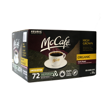 Load image into Gallery viewer, McCafe - K-Cup® - High Grown Organic Dark Roast - 72 Single Serve K-Cups