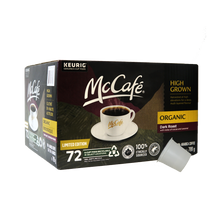 Load image into Gallery viewer, McCafe - K-Cup® - High Grown Organic Dark Roast - 72 Single Serve K-Cups