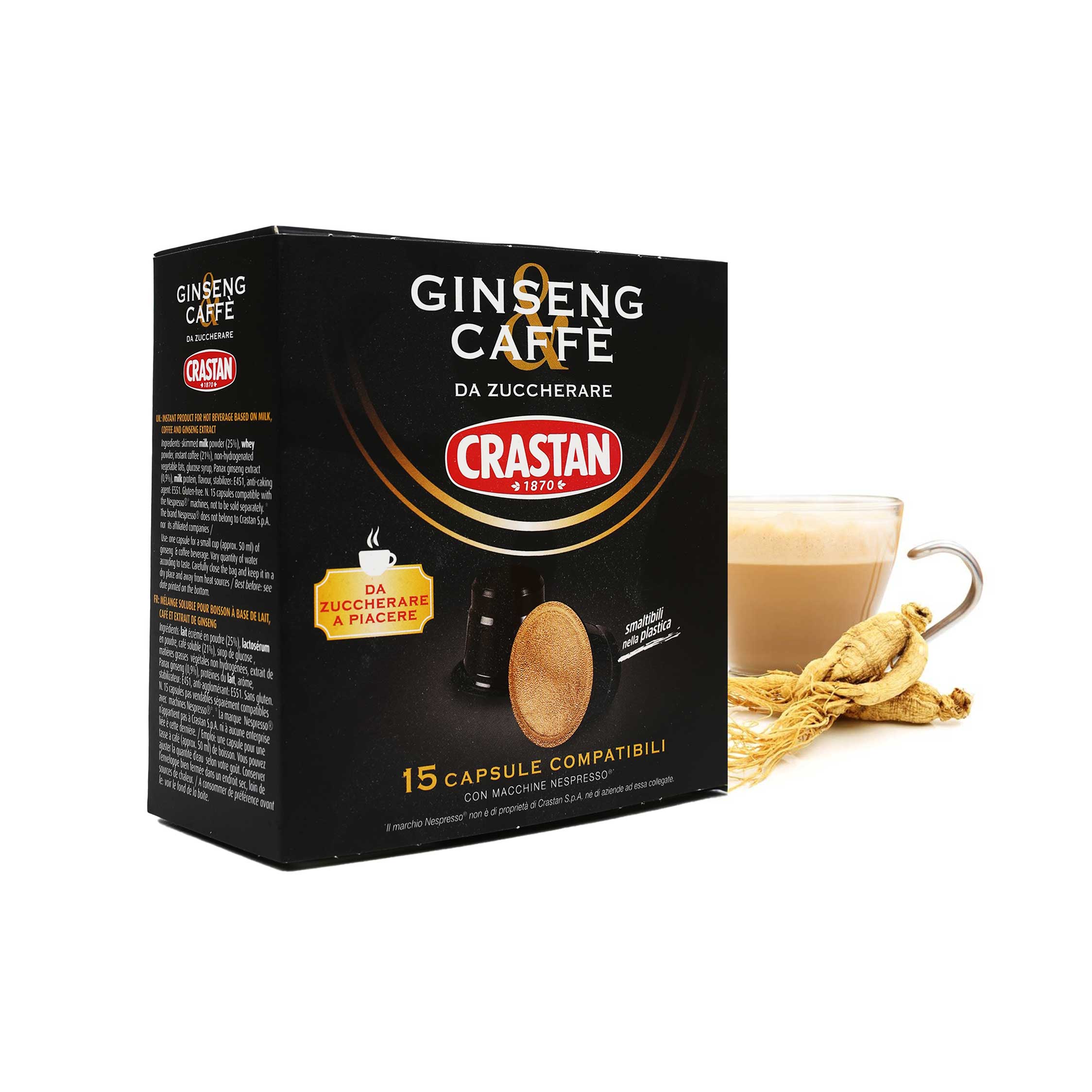 Crastan NESPRESSO® Compatible Capsules - Ginseng Coffee - 15
