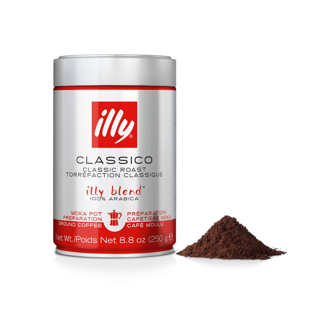 illy® Espresso Moka Grind - Classico - Medium Roast - 250 Gms Tin