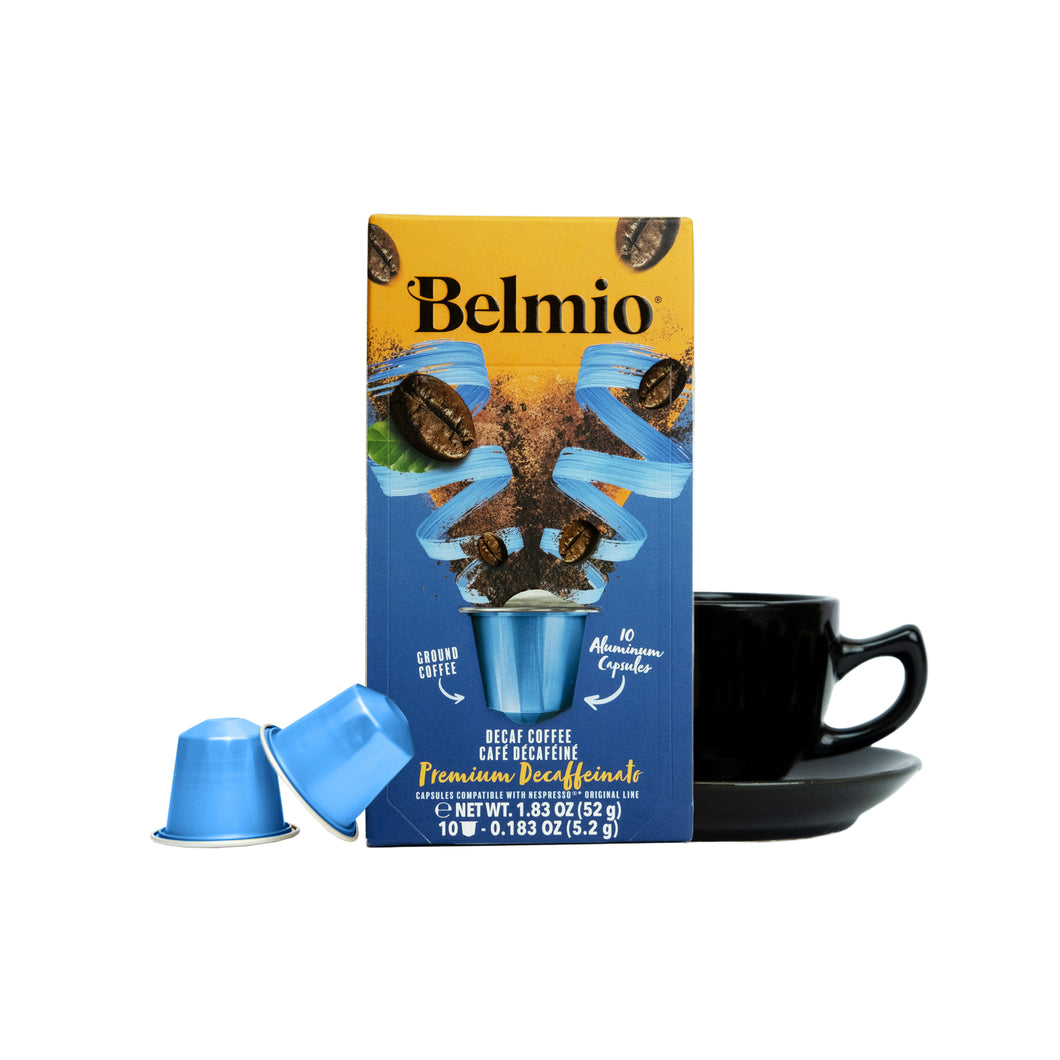 Belmio NESPRESSO® Compatible Capsules - Premium Decaffeinato - 10/20/40/80