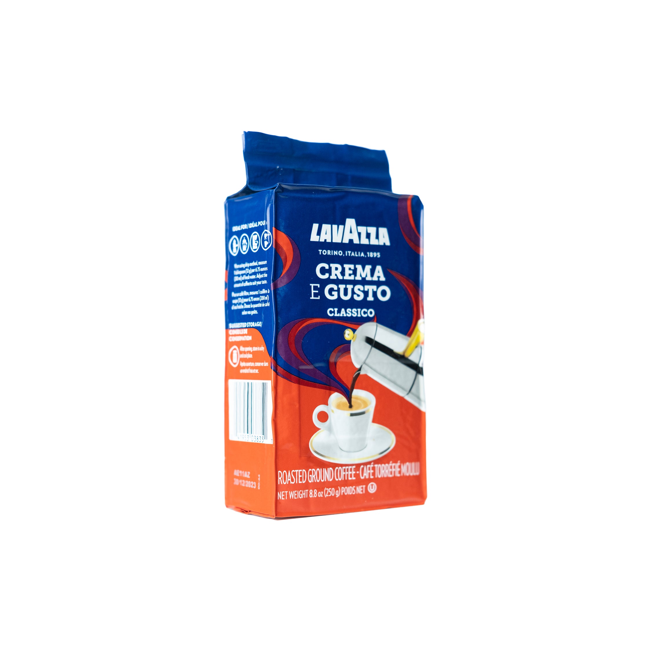 LavAzza Crema e Gusto Coffee, Classico Ground, 4 Pack, 4 x 250g