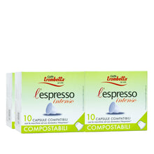 Load image into Gallery viewer, Caffe Trombetta - NESPRESSO® Compatible - Compostable - Intenso - 100% Arabica Blend
