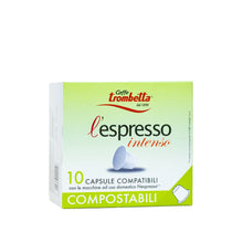 Load image into Gallery viewer, Caffe Trombetta - NESPRESSO® Compatible - Compostable - Intenso - 100% Arabica Blend
