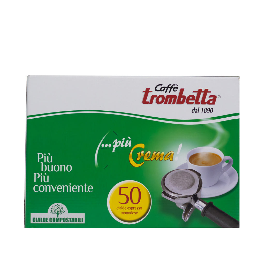 Caffe Trombetta - E.S.E. Pods - Piu Crema - Single Serve Compostable Pods