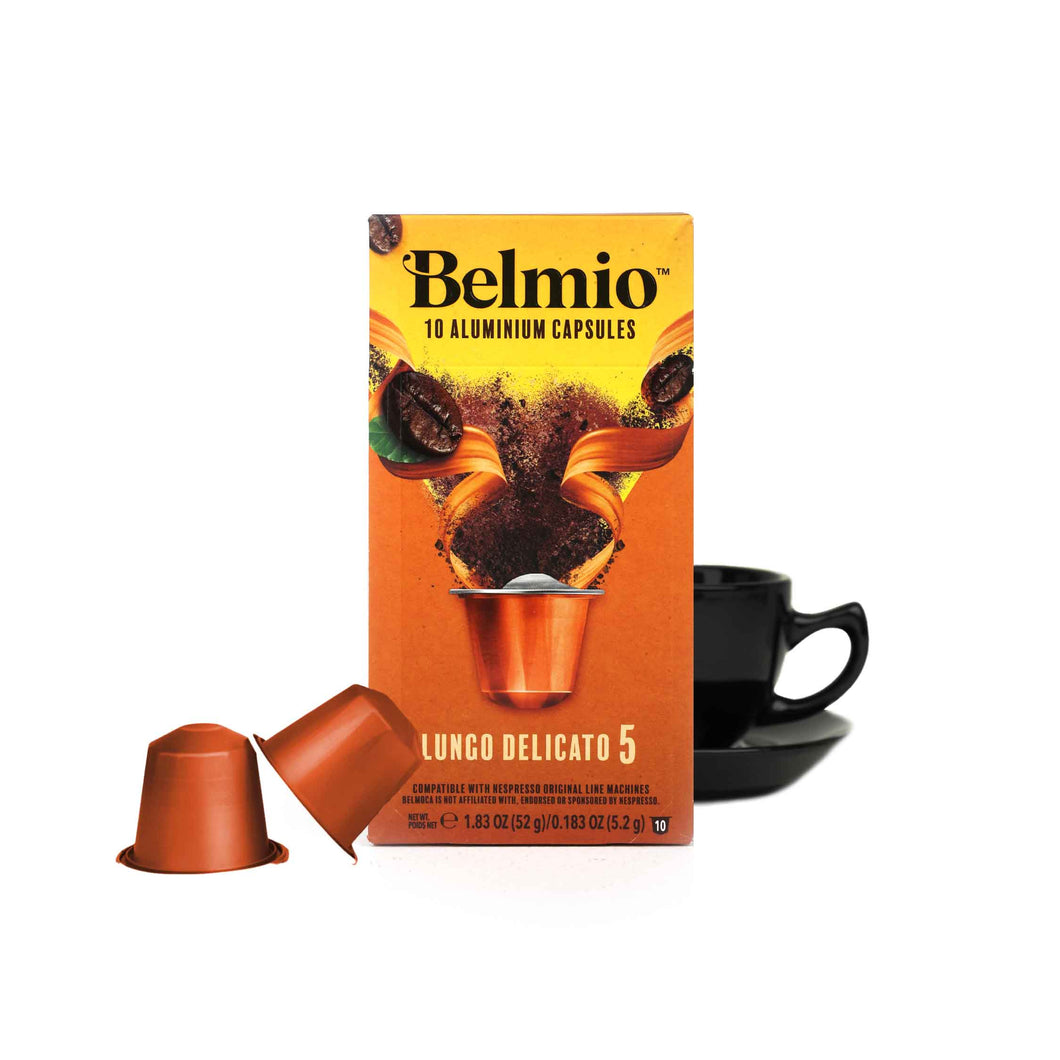 Belmio NESPRESSO® Compatible Capsules - Lungo Delicato 5 - 10/20/40/80