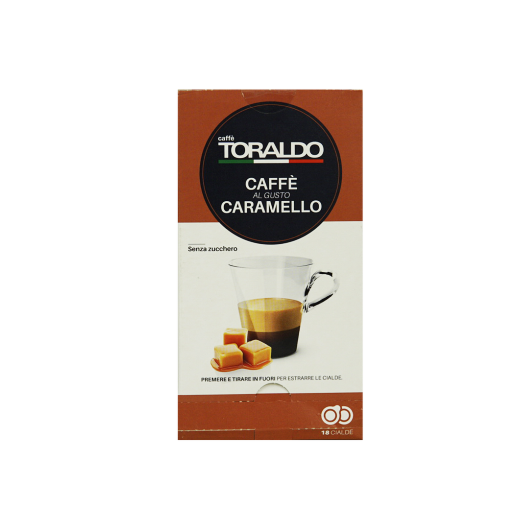 Caffe Toraldo - E.S.E. Pods - Caramel Flavored Coffee - Single Serve Compostable Pods