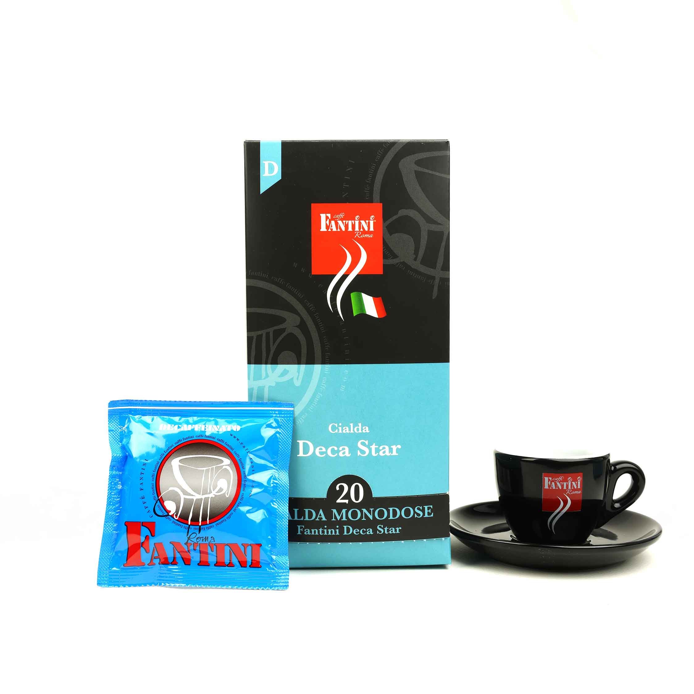 Fantini - E.S.E. Pods - Deca Star - Decaffeinated - Single Serve Compo
