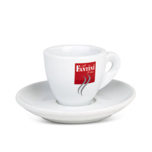Load image into Gallery viewer, Fantini - Espresso Coffee Cups - Modern - Set of 4 White Cups and Saucers
