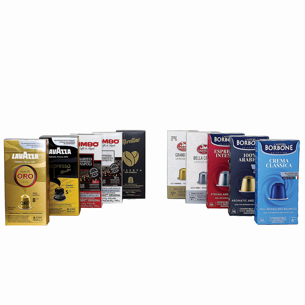 Premium NESPRESSO®** Compatible Capsule Variety Pack - 100 Capsules - Free Shipping