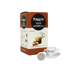 Load image into Gallery viewer, Caffe Toraldo - E.S.E. Pods - Caramel Flavored Coffee - Single Serve Compostable Pods
