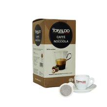 Load image into Gallery viewer, Caffe Toraldo - E.S.E. Pods - Hazelnut Flavored Coffee - Single Serve Compostable Pods
