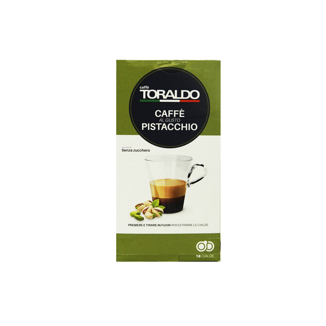 Caffe Toraldo - E.S.E. Pods - Pistachio Flavored Coffee - Single Serve Compostable Pods