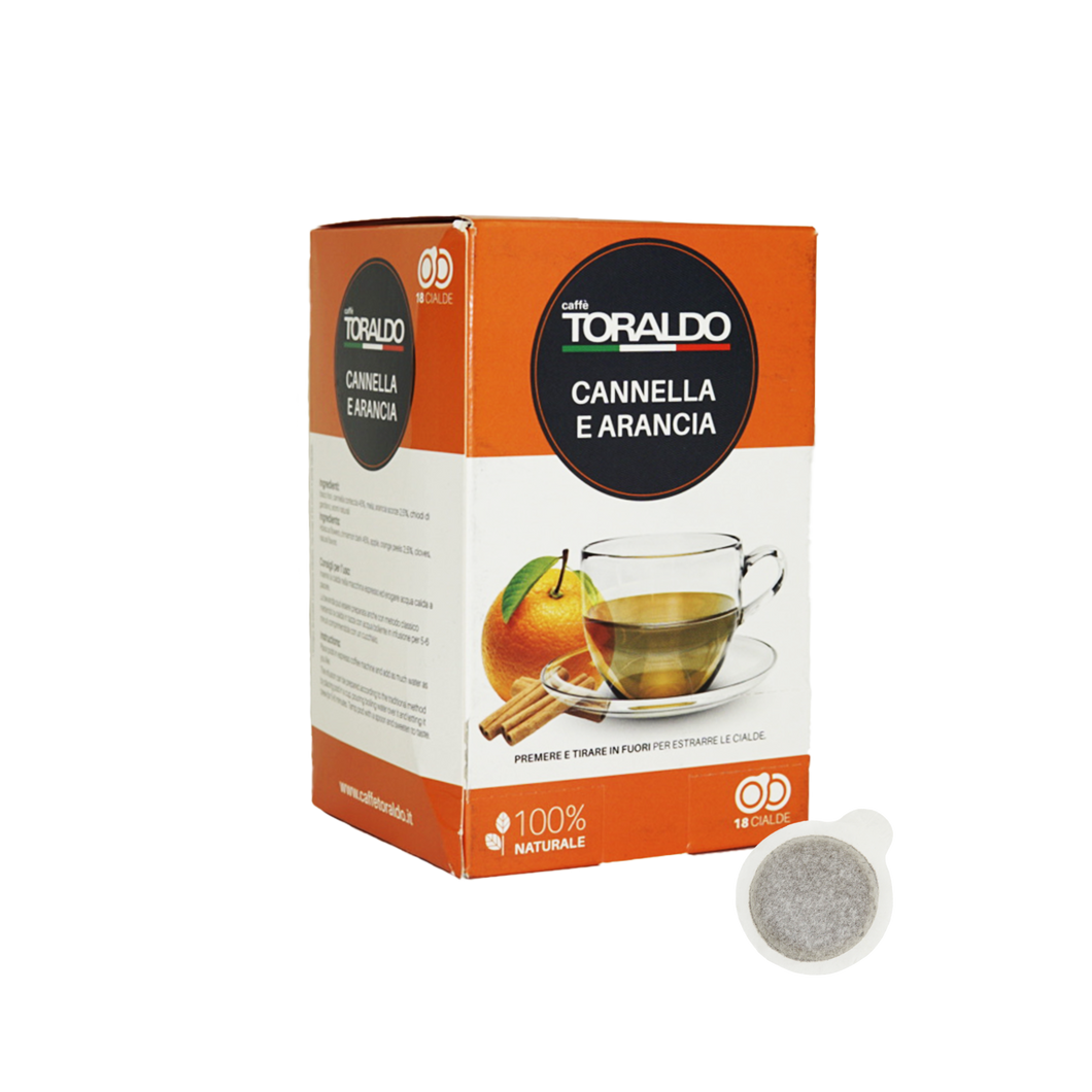 Caffe Toraldo - E.S.E. Pods - Cinnamon & Orange - Single Serve Compostable Pods