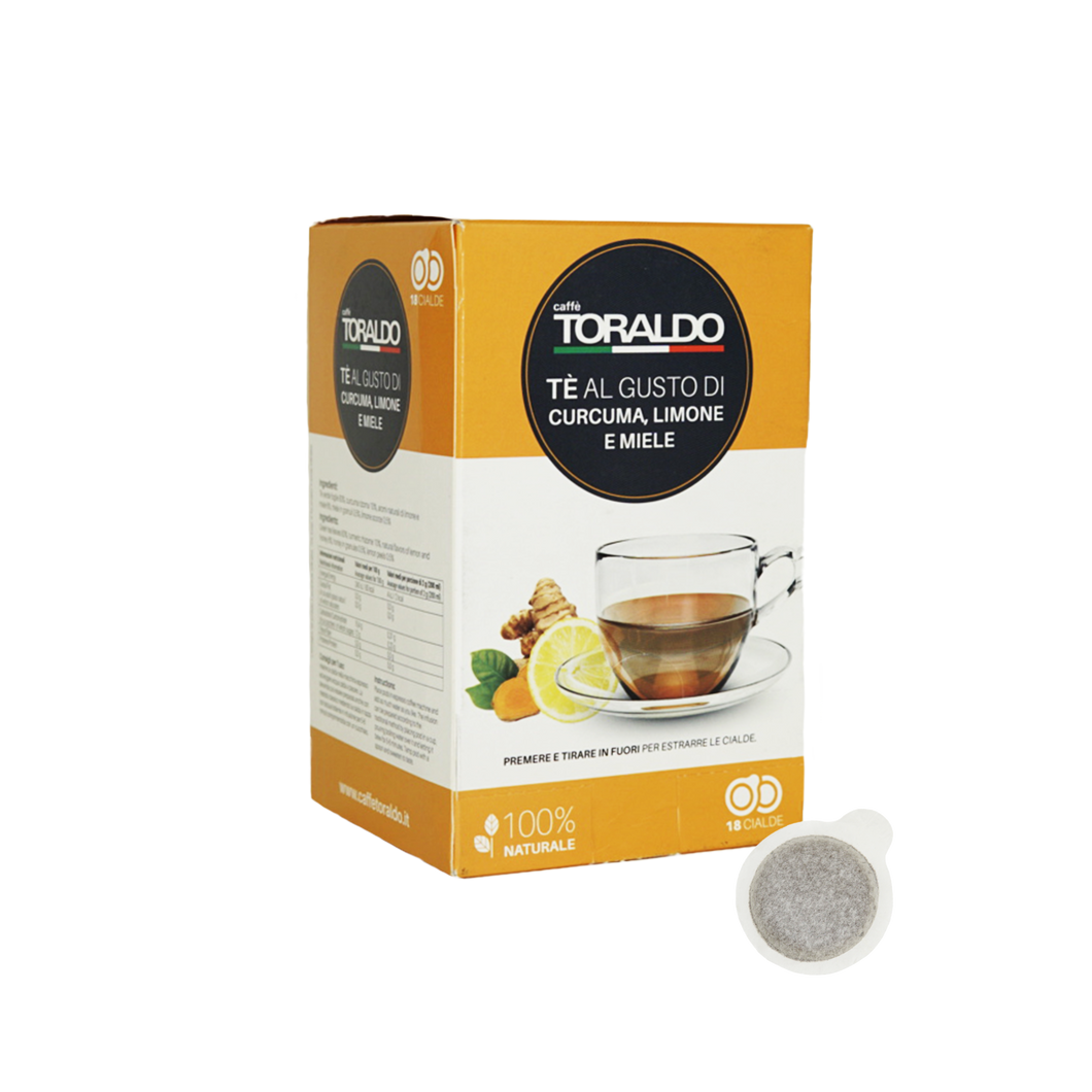 Caffe Toraldo - E.S.E. Pods - Turmeric, Lemon & Honey - Single Serve Compostable Pods