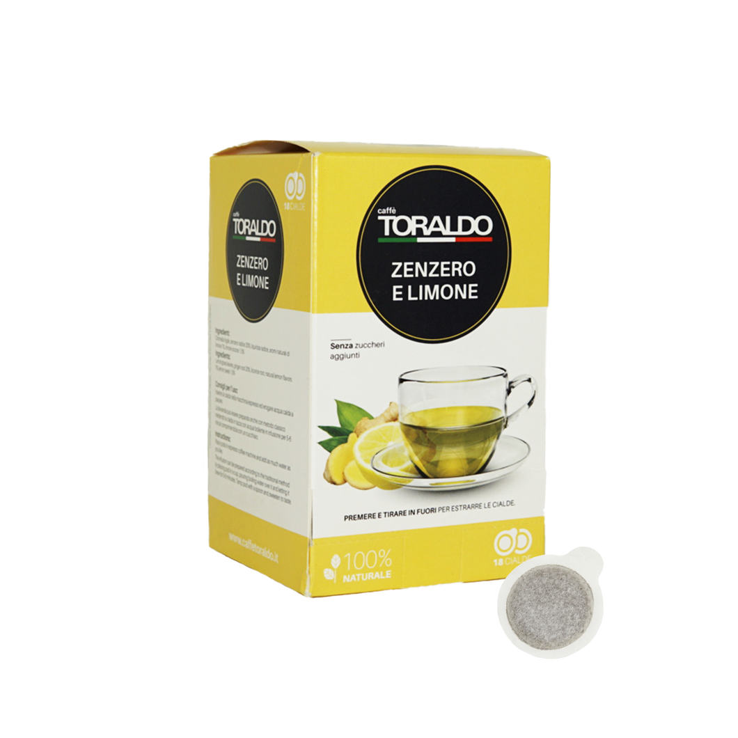 Caffe Toraldo - E.S.E. Pods - Ginger & Lemon - Single Serve Compostable Pods