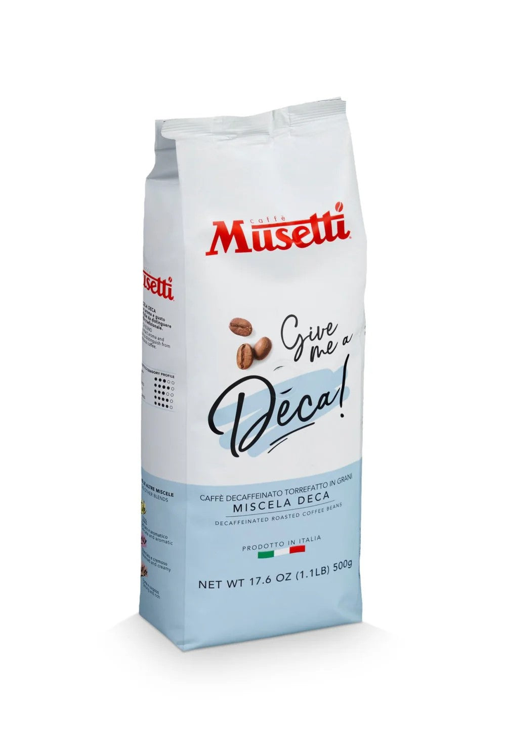 Caffe Musetti - Whole Coffee Beans - Decaffeinated