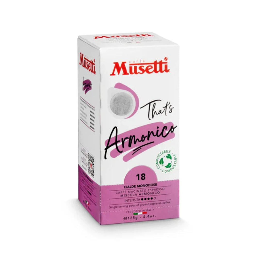 Caffe Musetti - E.S.E. Pods - Armonico - Single Serve Compostable Pods