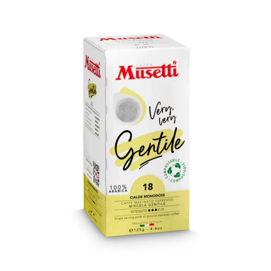 Caffe Musetti - E.S.E. Pods - Gentile - Single Serve Compostable Pods