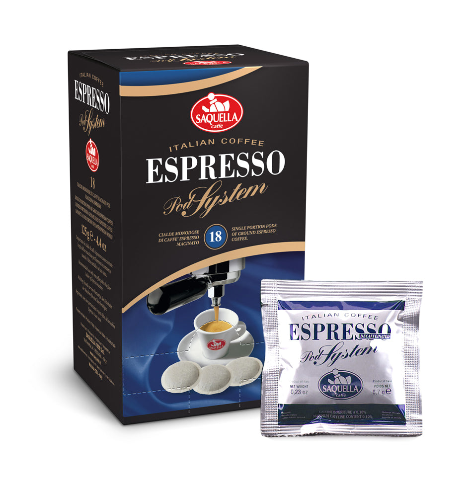 Saquella - E.S.E. Pods - Espresso Classic - Medium Roast - Single Serve Compostable Pods