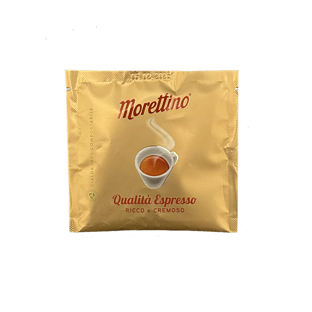 Morettino - E.S.E. Pods - Qualita Espresso - Ricco & Cremoso - Single Serve Compostable Pods