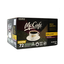 Load image into Gallery viewer, McCafe - K-Cup® - High Grown Organic Dark Roast - 72 Single Serve K-Cups
