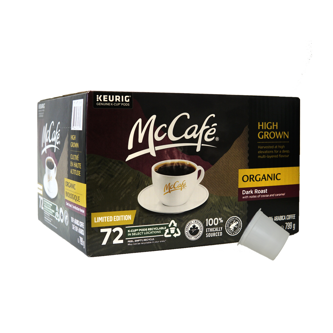 McCafe - K-Cup® - High Grown Organic Dark Roast - 72 Single Serve K-Cups