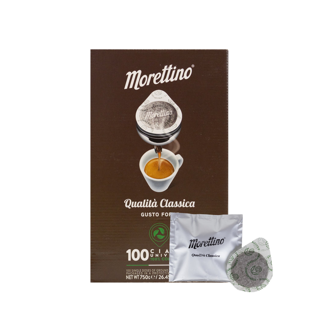 Morettino - E.S.E. Pods - Qualita Classica - Gusto Forte - Single Serve Compostable Pods