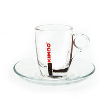 Load image into Gallery viewer, Kimbo - Espresso Coffee Cups - Clear Glass - Set of 6 Cups and Saucers
