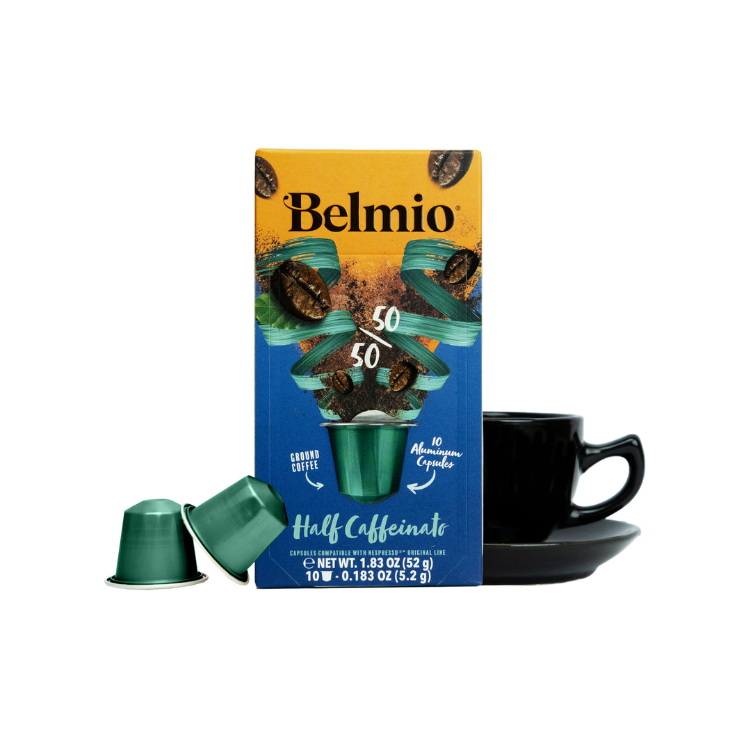 Belmio NESPRESSO® Compatible Capsules - Half Caffeinato - 10/20/40/80