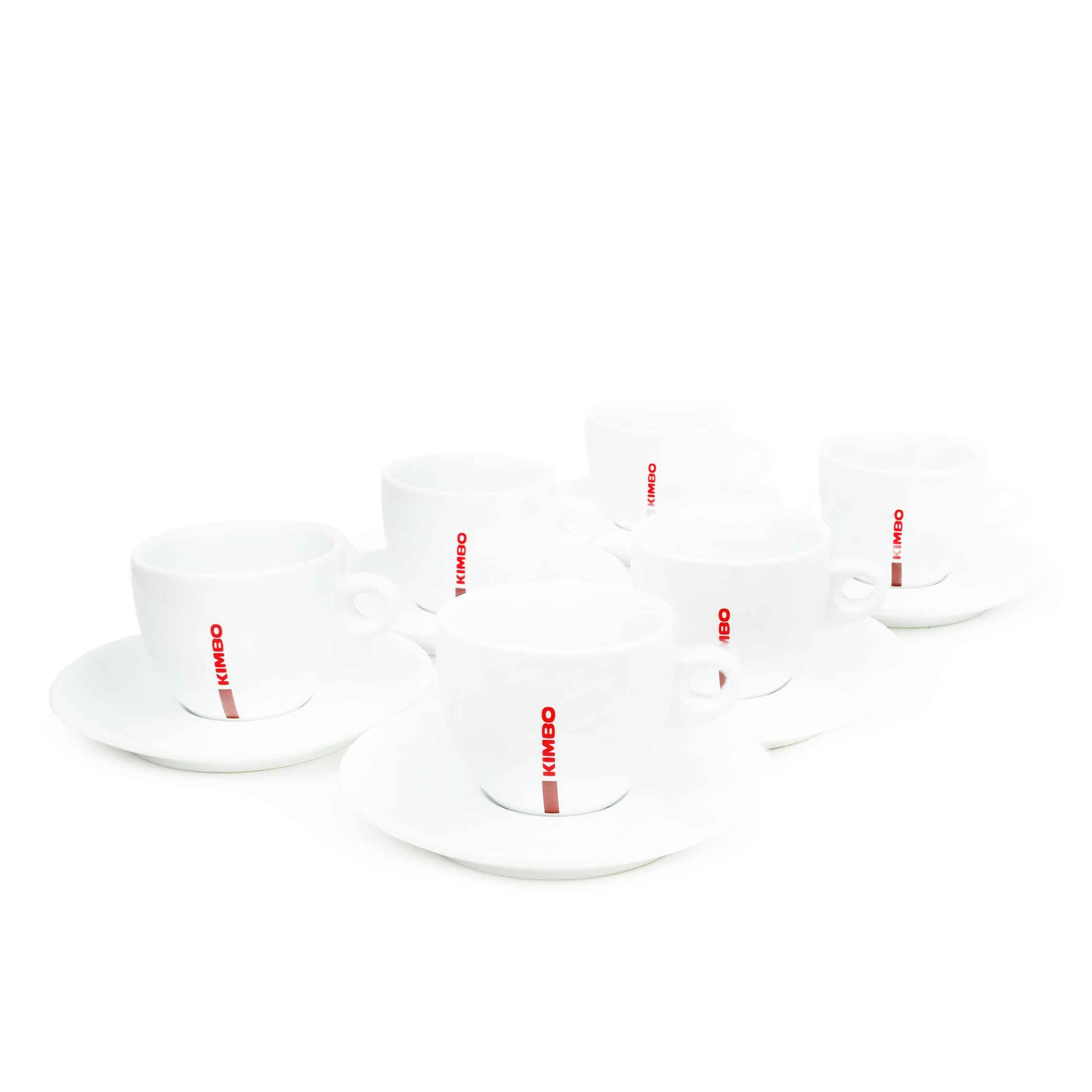 Kimbo Cappuccino Coffee Cups Set of 6 Original Cups and Saucers