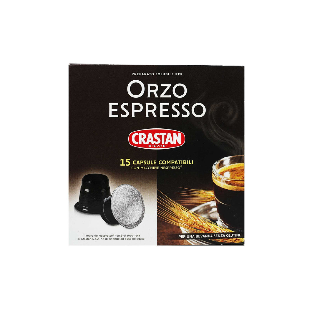 Crastan NESPRESSO® Compatible Capsules - Orzo Espresso - 15 Capsules