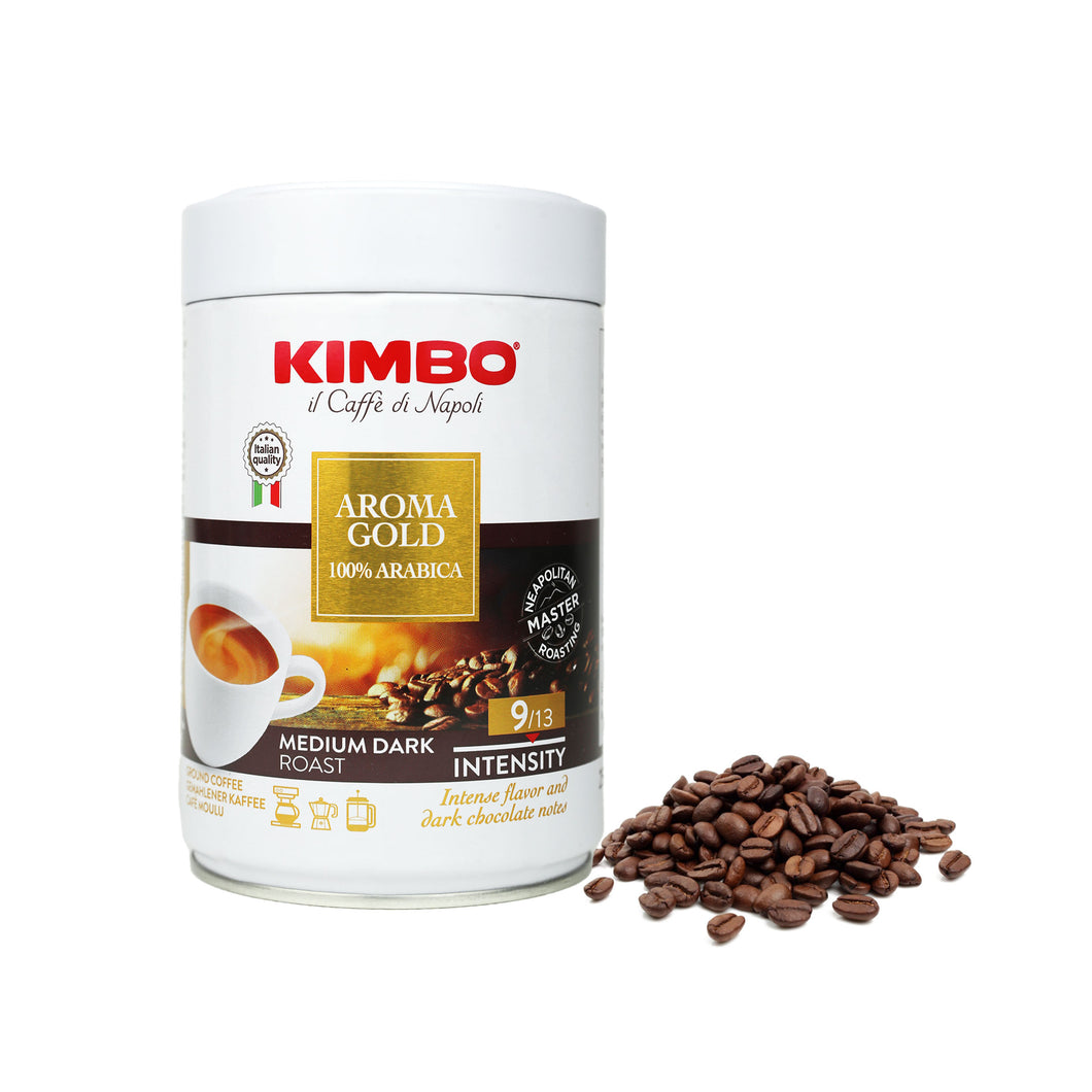 Kimbo - Espresso Grind - Aroma Gold - 250 Gms Tin