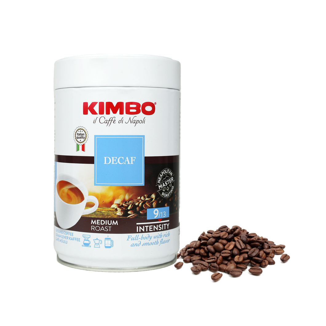 Kimbo - Espresso Grind - Decaffeinato - 250 Gms Tin