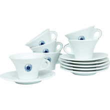 Load image into Gallery viewer, Caffè Borbone - Cappuccino Coffee Cups - Original Cups and Saucers

