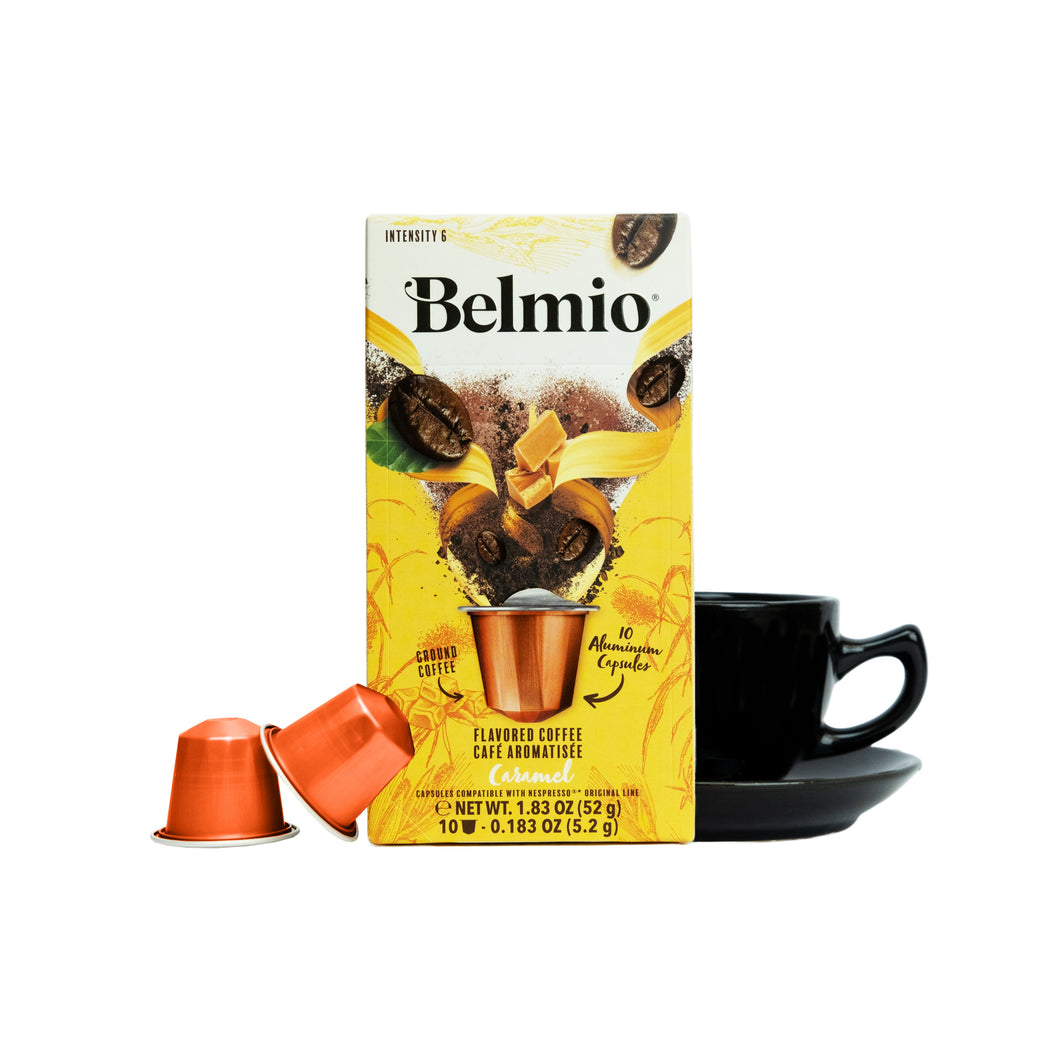 Belmio NESPRESSO® Compatible Capsules - Caramel Flavored - 10/20/40/80
