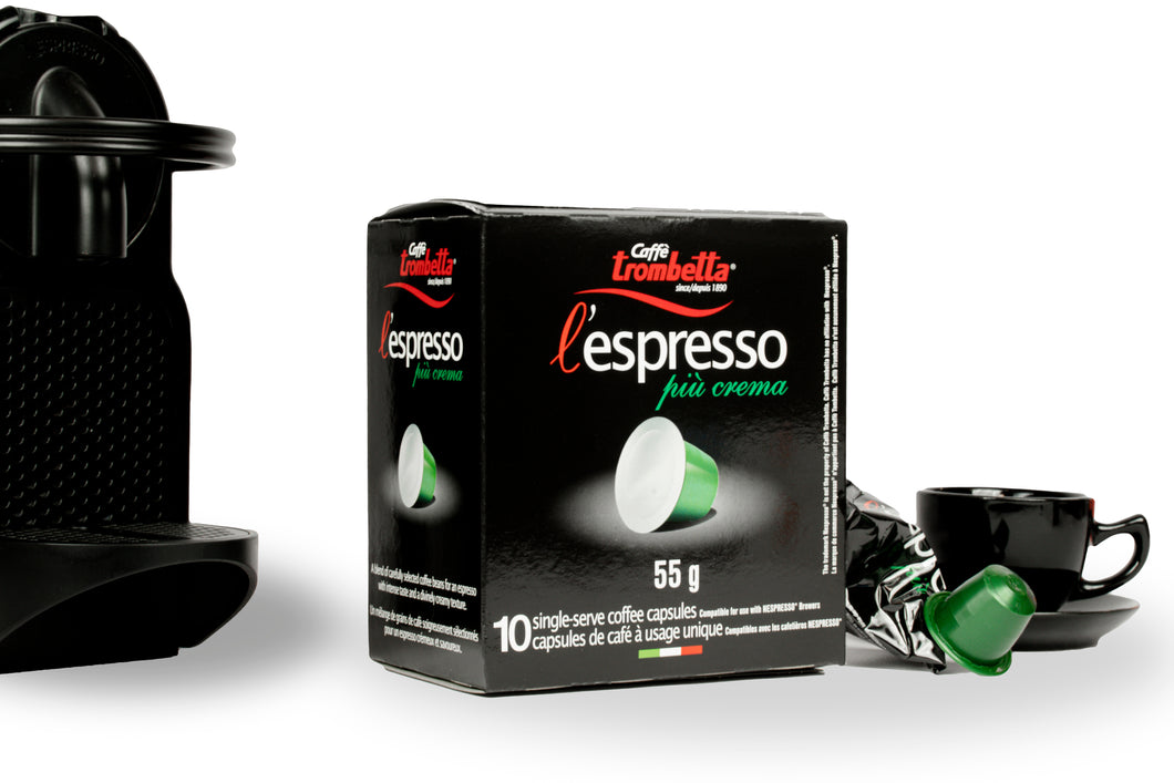 Caffe Trombetta - NESPRESSO® Compatible - Piu Crema - 10/40/50/80/100