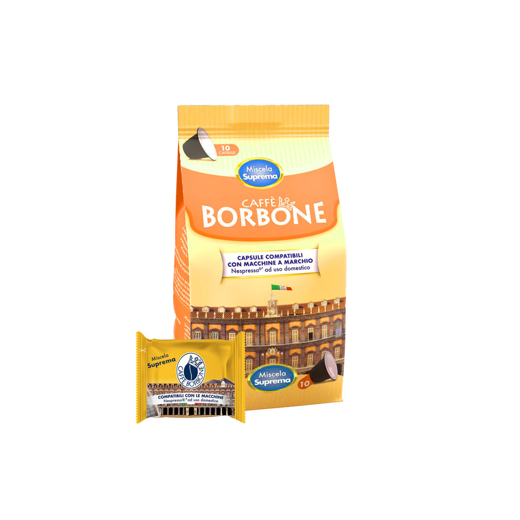 Caffè Borbone Collection - NESPRESSO® Compatible - Suprema Blend - 10/40/80 Capsules