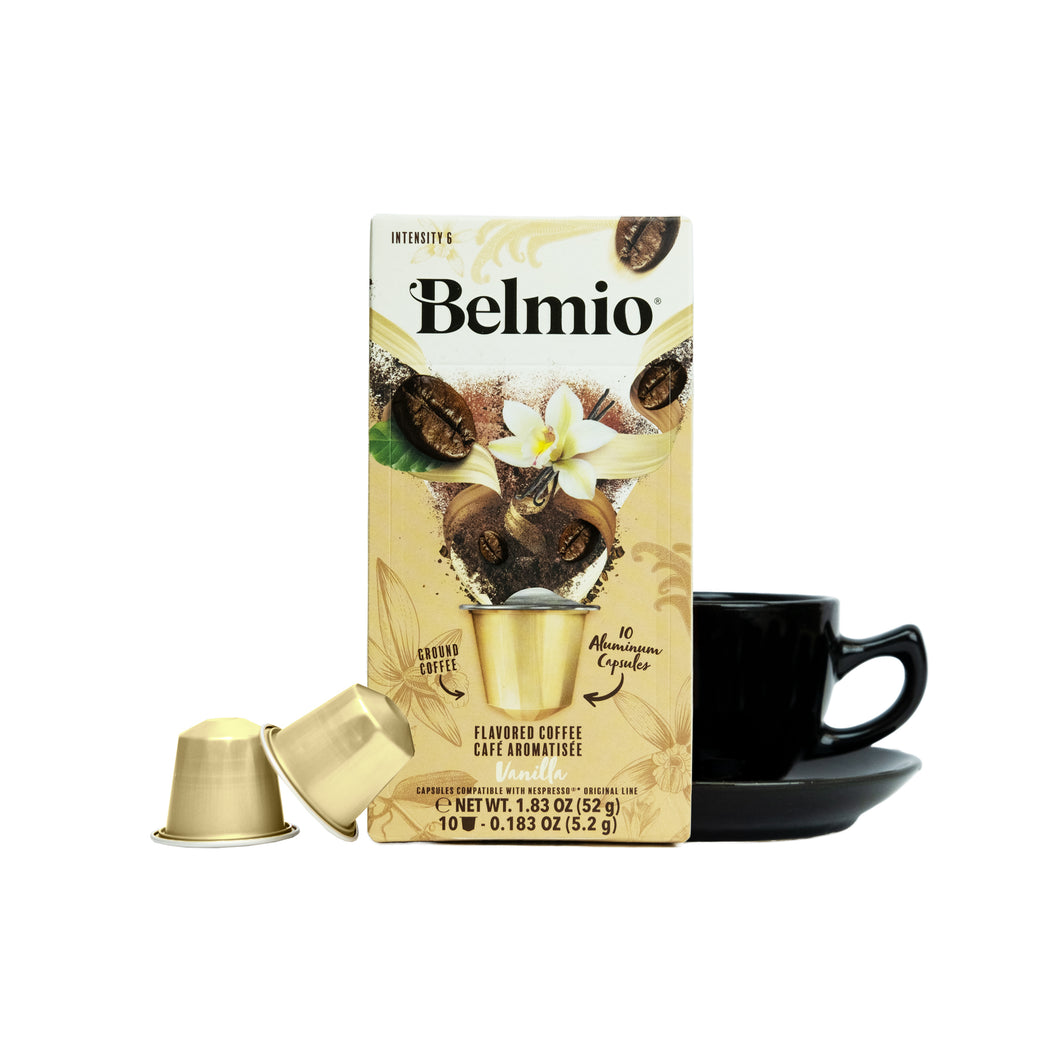 Belmio NESPRESSO® Compatible Capsules - Vanilla Flavored - 10/20/40/80